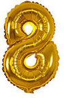 Ballon chiffré &quot;8&quot; GOLD